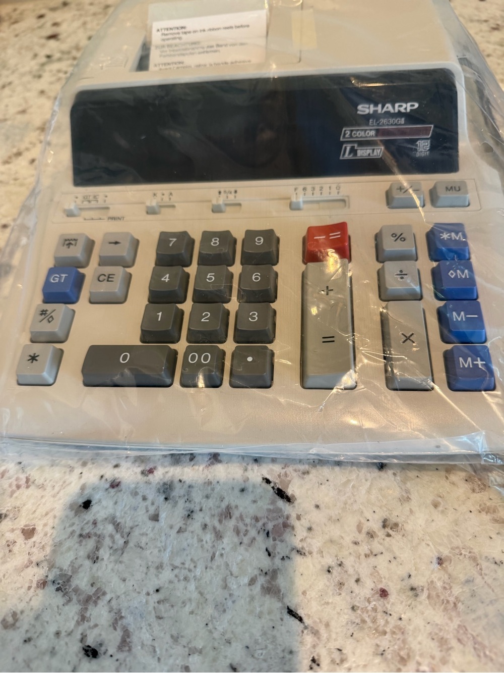 NWOT Sharp EL-2630GII 2-Color Ribbon Printing Calculator Adding Machine 12-Digit - Picture 12 of 13